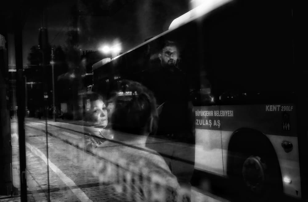 Urban Night Reflections by Ali Ayer — canvas wall art