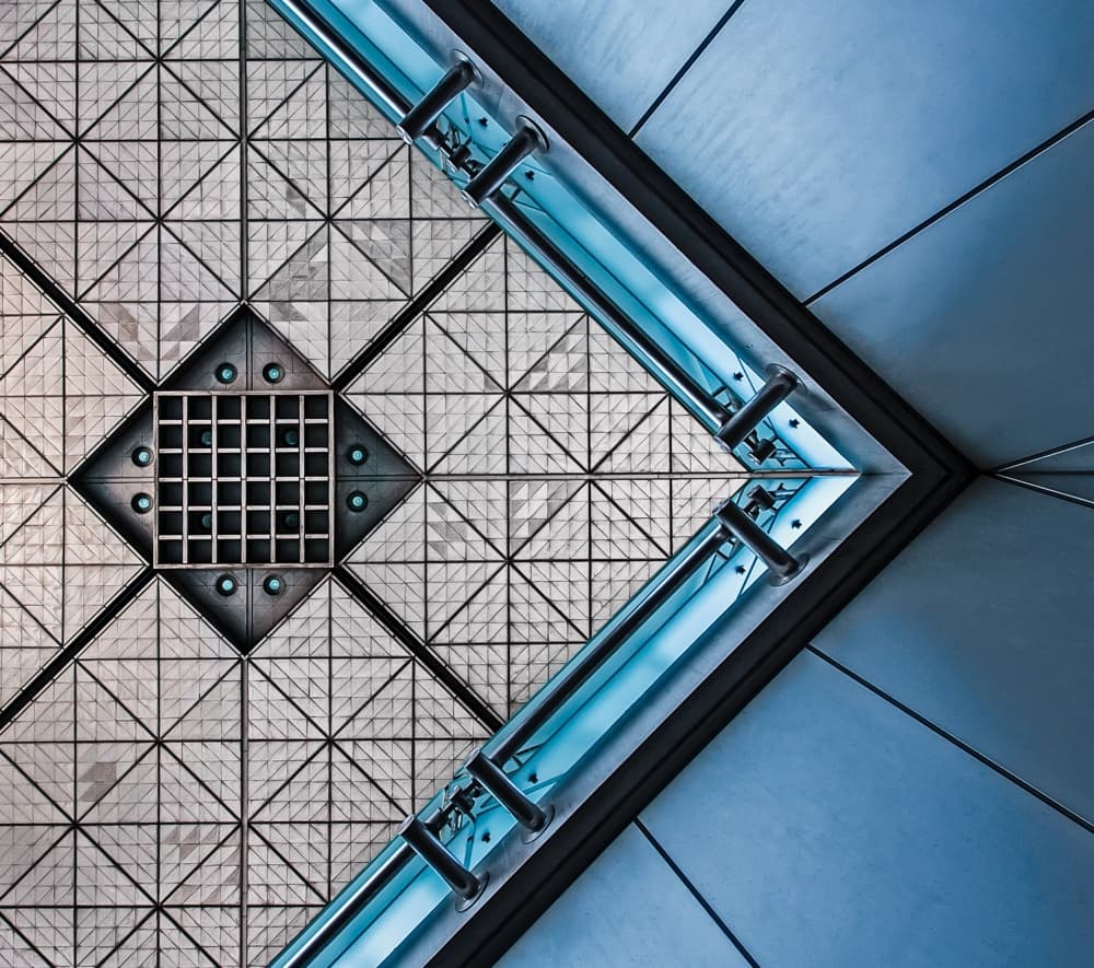 Modern Geometric Ceiling by Rodrigo Marin — canvas wall art