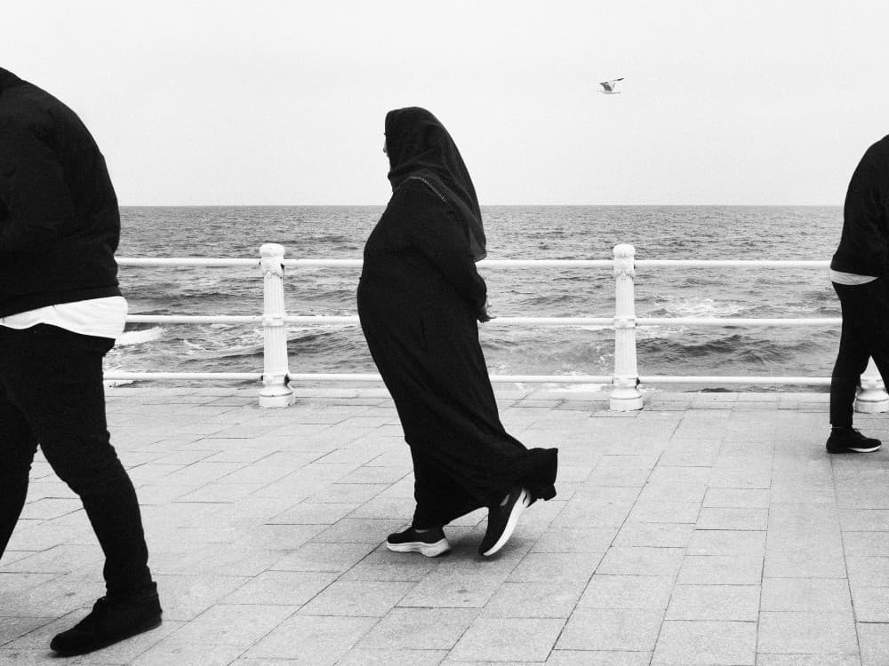 Seaside Promenade Walk by Marius Cinteza — canvas wall art