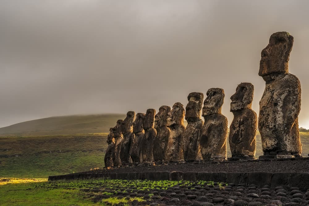 Ancient Moai Sentinels by Karsten Wrobel — canvas wall art