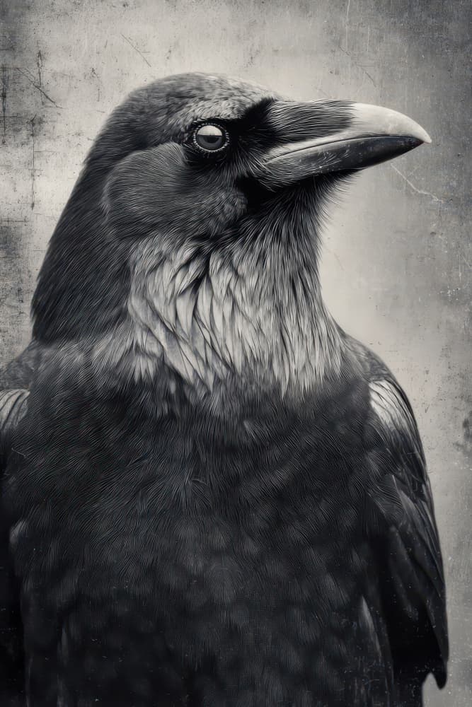 Dark Raven Gaze by Rafal Kulik — canvas wall art