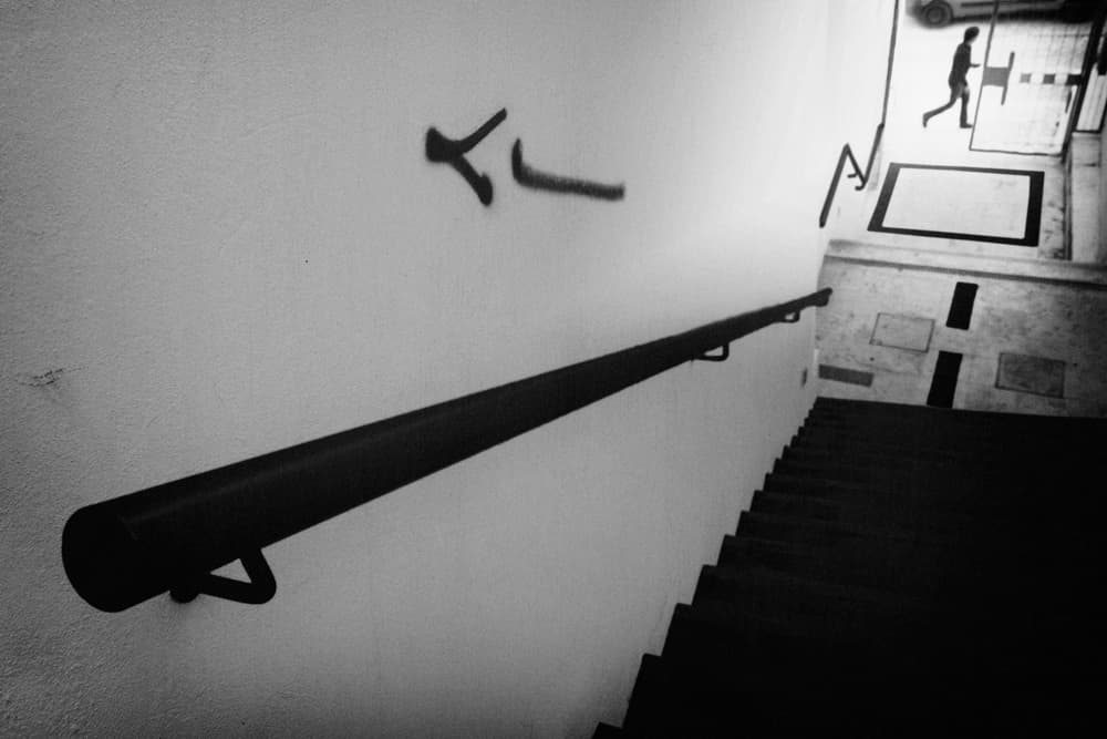 Urban Stairwell Street View by Laura Mexia — canvas wall art