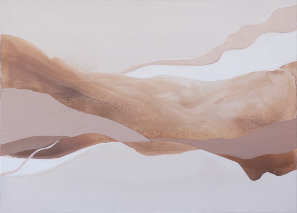 Neutral Desert Landscape by Anastasiya Devochkina — canvas wall art