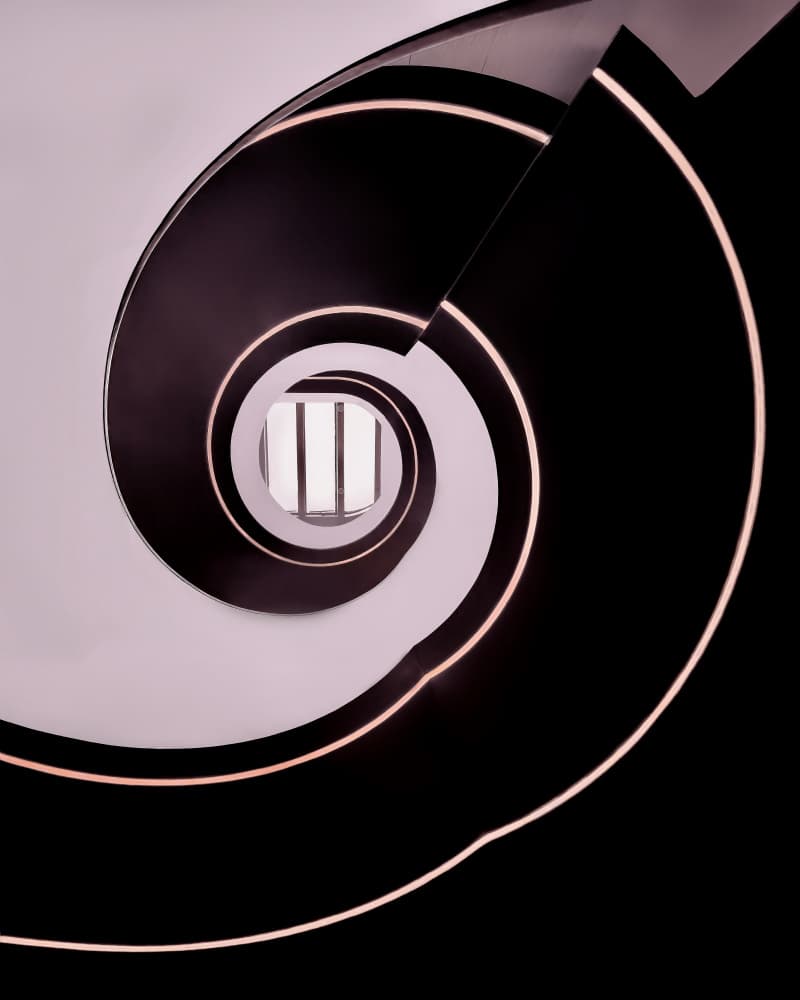 Elegant Spiral Staircase by Nichole Chen — canvas wall art