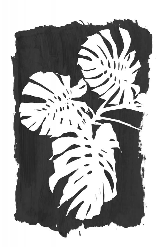 Monstera Leaf Silhouette by amini54 — canvas wall art