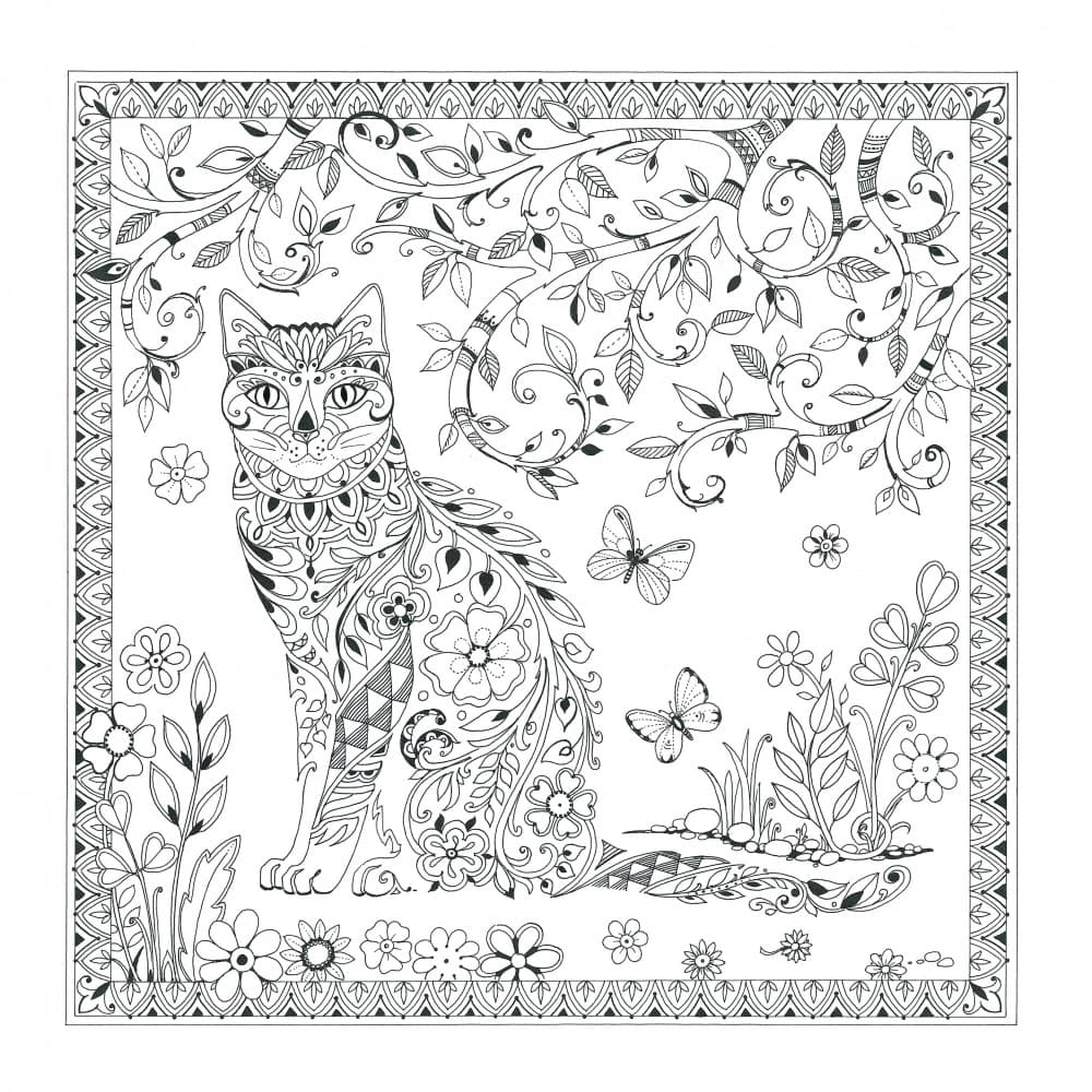 Cat and Butterflies by Isabelle Brent — canvas wall art