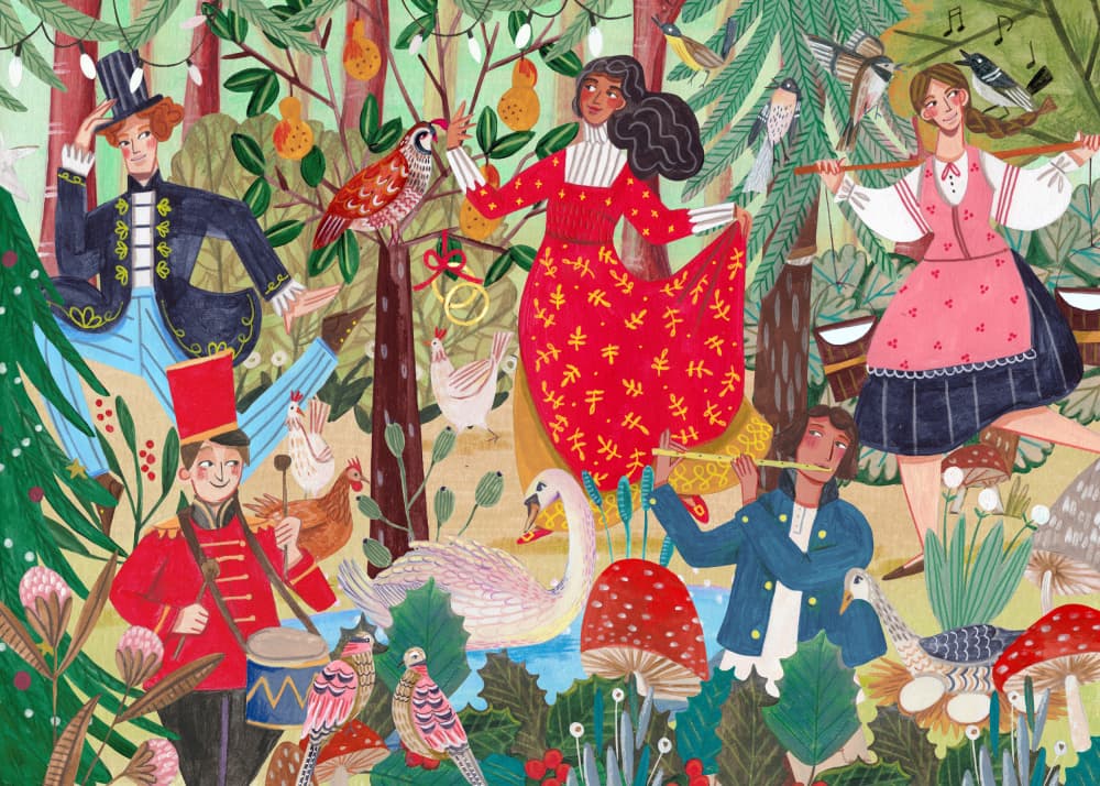 12 days of Christmas by Caroline Bonne Müller — canvas wall art