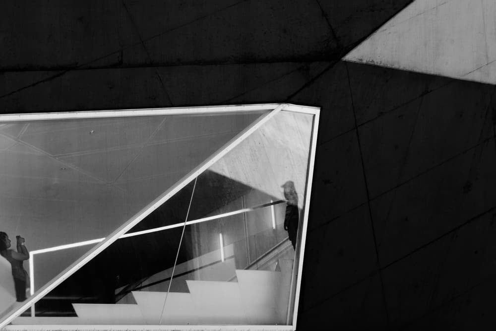 Modern Geometric Reflections by Laura Mexia — canvas wall art