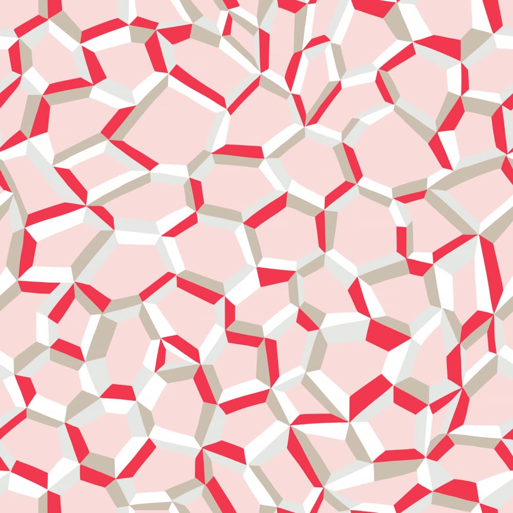 Pink Geometric Grid by Annick — canvas wall art