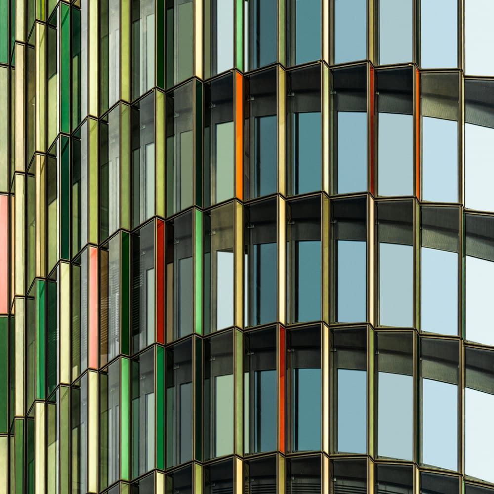 Modern Geometric Facade by Luc Vangindertael (laGrange) — canvas wall art