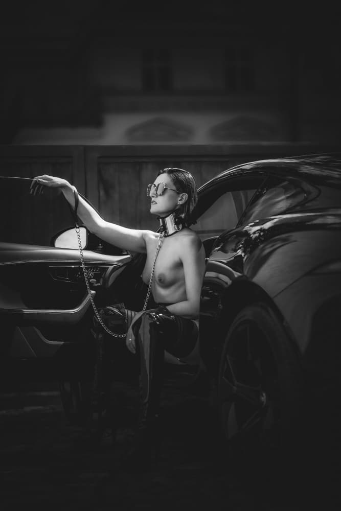 Confident Car Woman by James Graf — canvas wall art