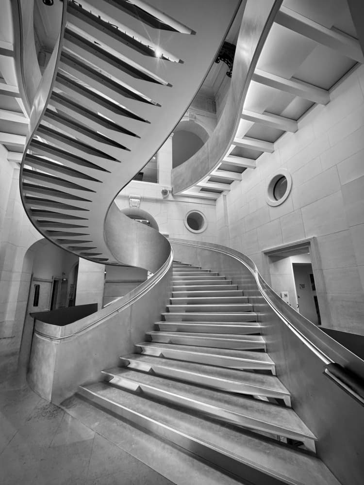 Grand Spiral Staircase by KIMIO KOBAYASHI — canvas wall art