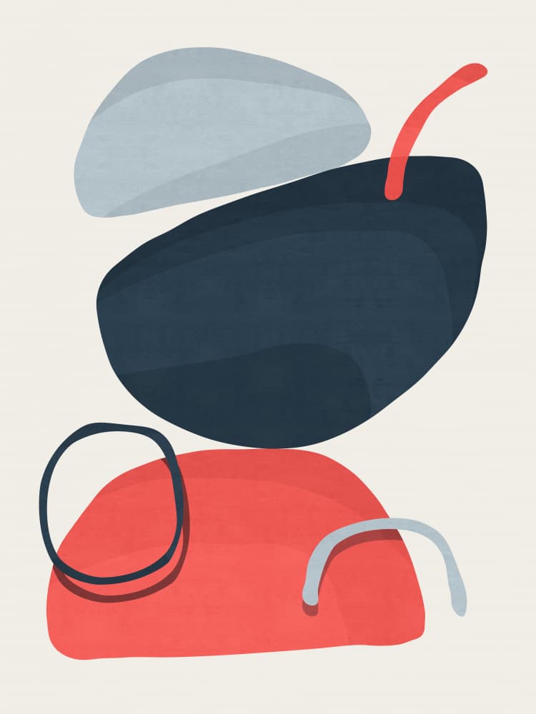 Modern Stacked Pebble Art by Vitor Costa — canvas wall art