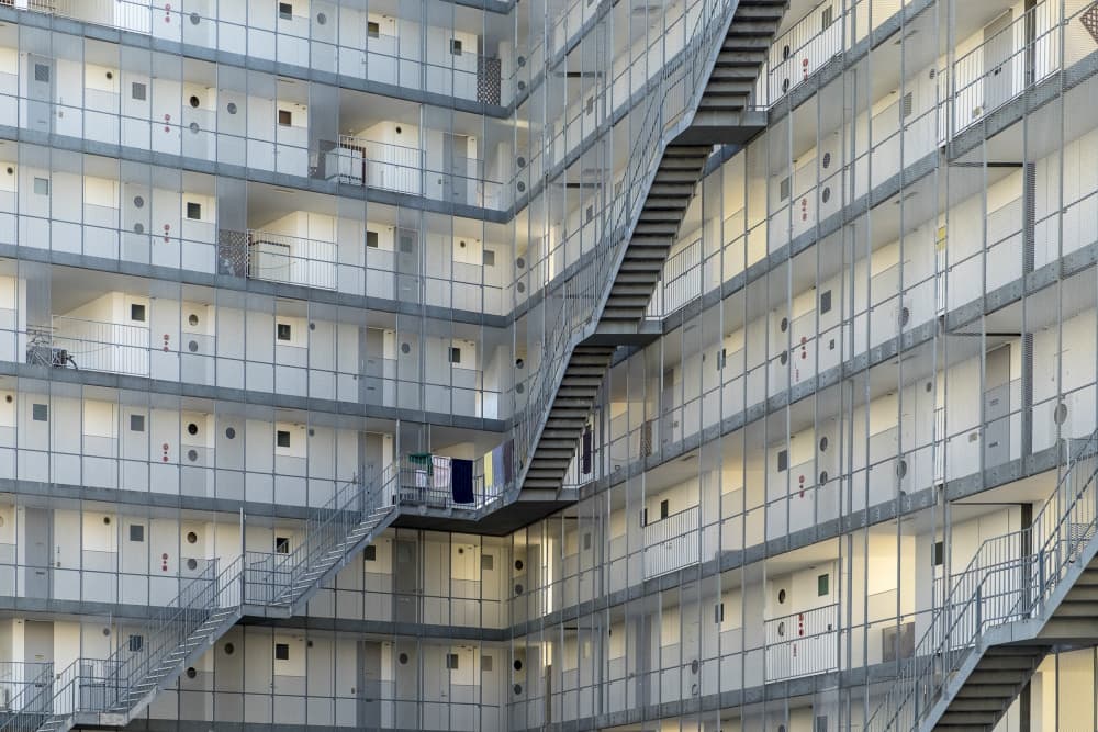 Modern Building Facade by Tomoshi Hara — canvas wall art