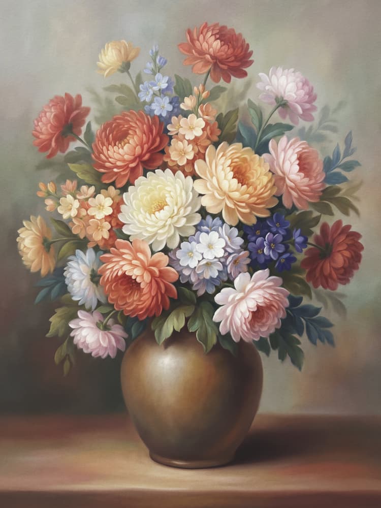 Vibrant Flower Still Life by Andreas Magnusson — canvas wall art