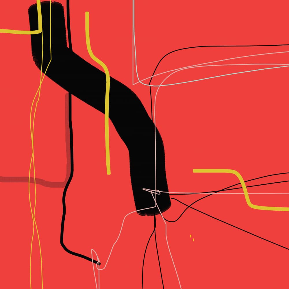 Modern Abstract Lines by Pelin Atilla — canvas wall art