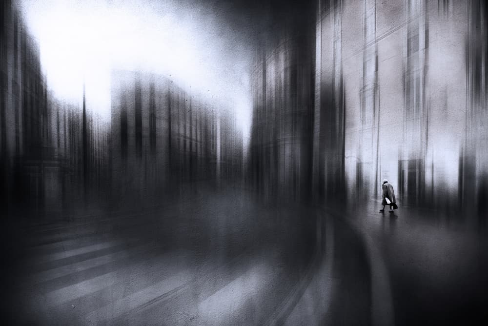 Solitary Urban Motion by Nicodemo Quaglia — canvas wall art