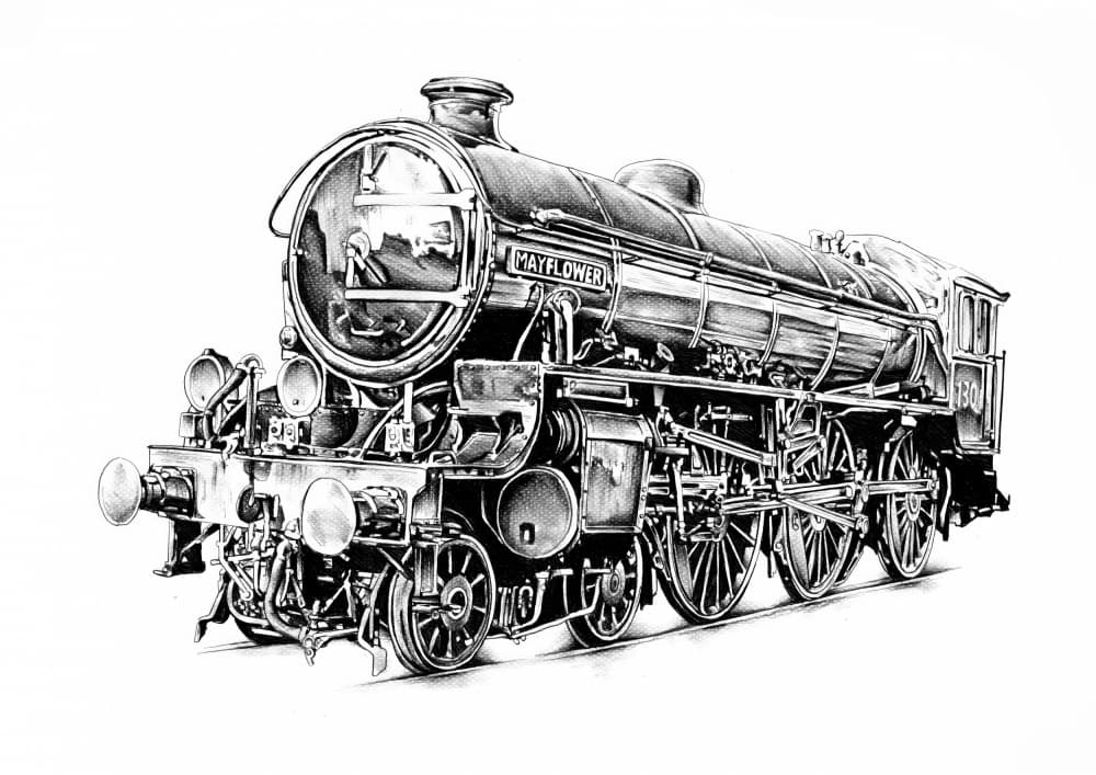 Historic Steam Locomotive by Kulik — canvas wall art