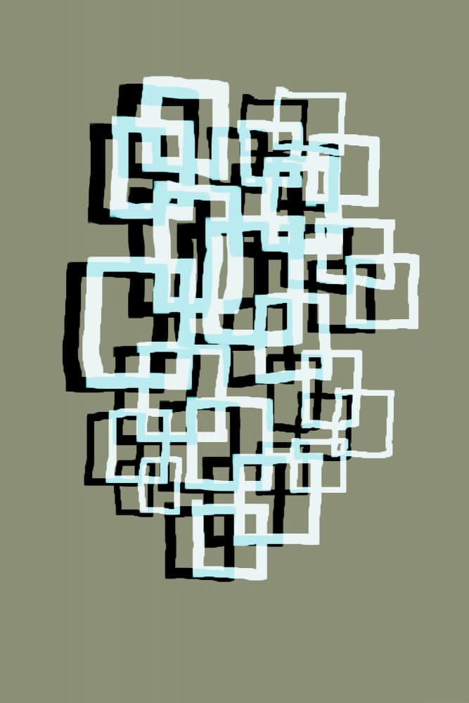 Abstract Floating Squares by Christina Sillen — canvas wall art