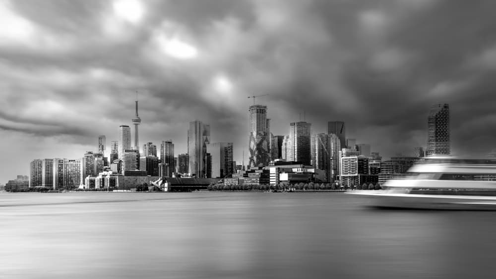 Toronto Skyline Movement by Ken Liang — canvas wall art
