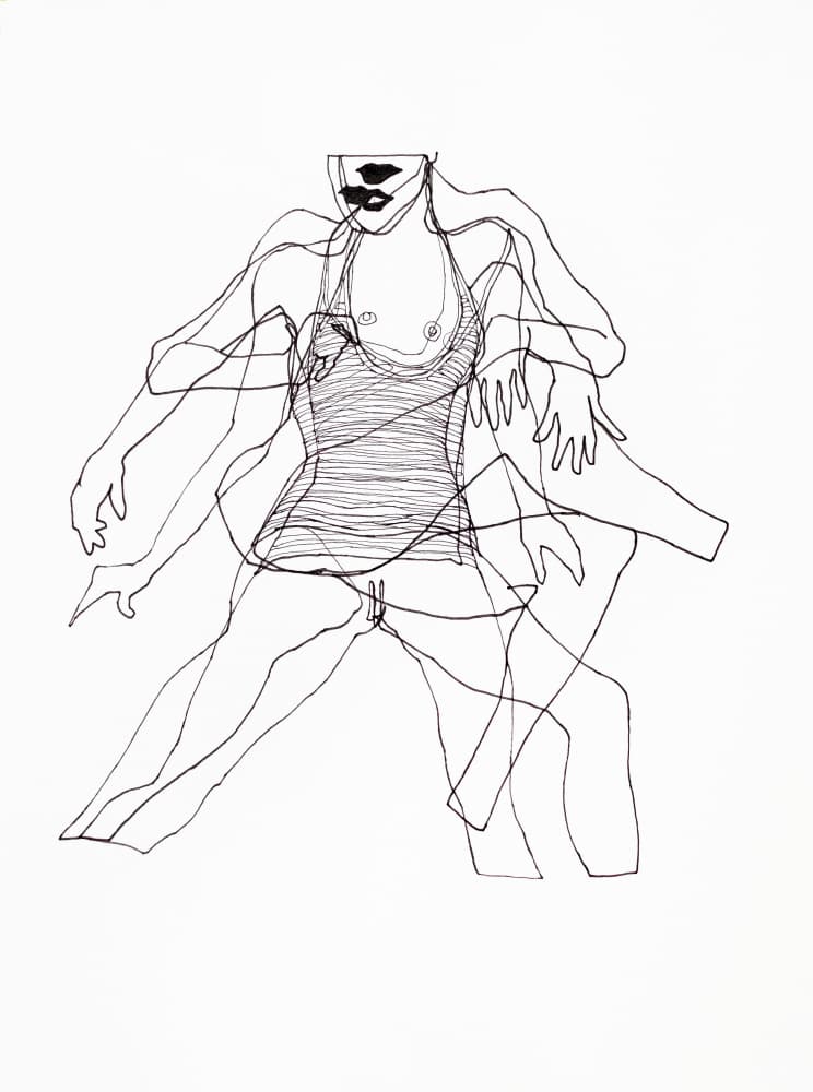 Abstract Dancing Woman by Joshua Hoskins — canvas wall art