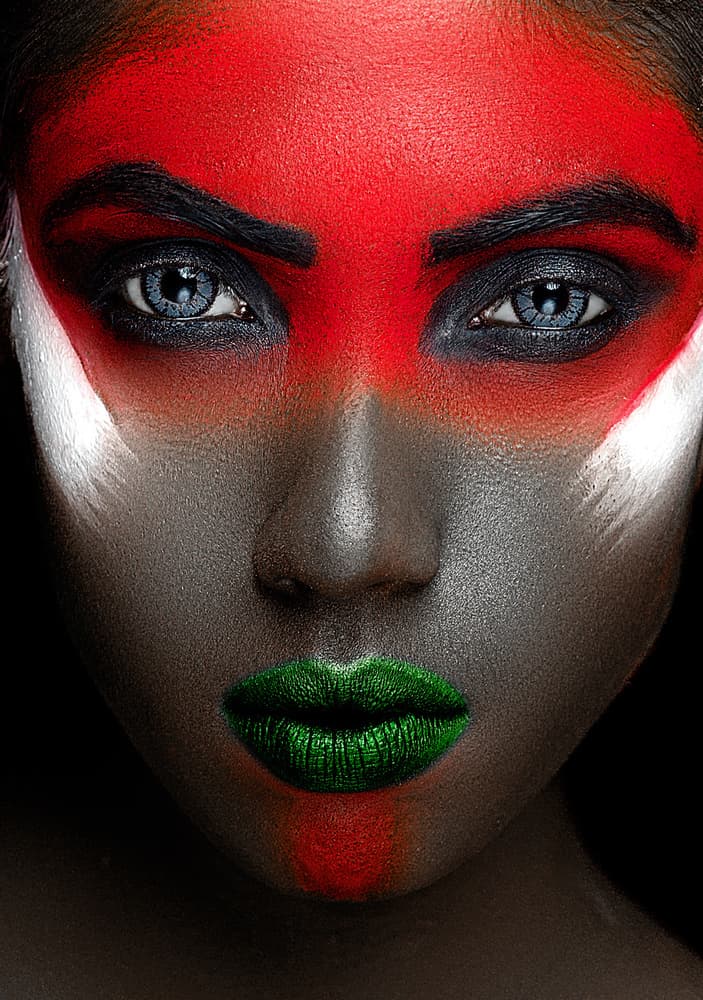 Vibrant Warrior Portrait by James Mahfuz — canvas wall art