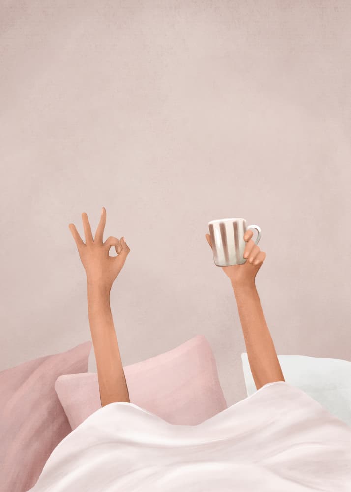 Cozy Morning Coffee by Flow Line — canvas wall art