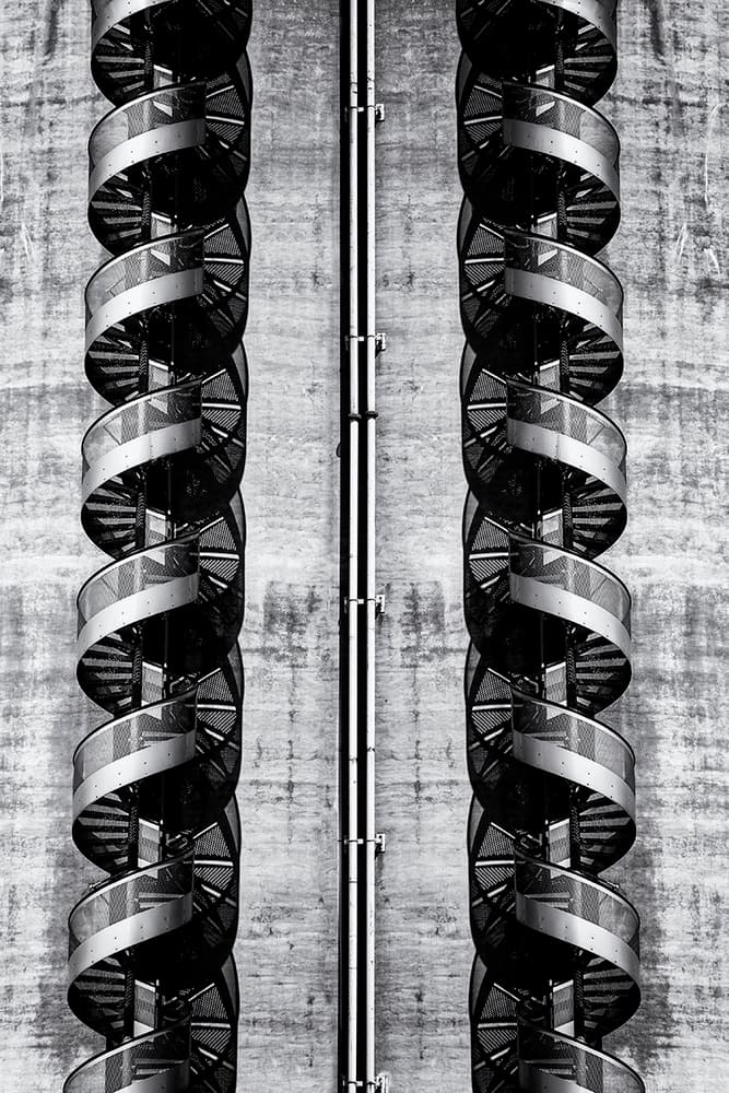 Twin Spiral Staircases by Massimo Della Latta — canvas wall art