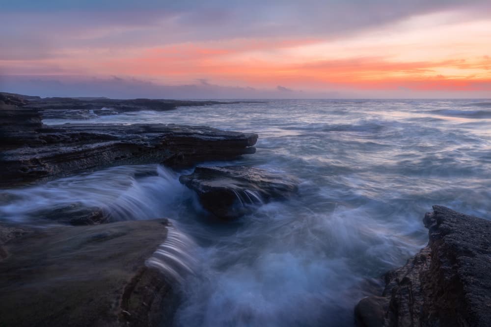 Twilight Ocean Waves by Irene Wu — canvas wall art