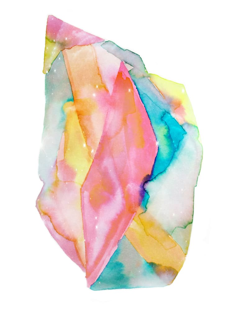 Sparkling Rainbow Gem by Gemma Bardot — canvas wall art
