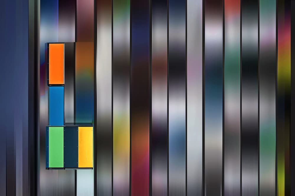 Colorful Blocks and Stripes by Henk van Maastricht — canvas wall art