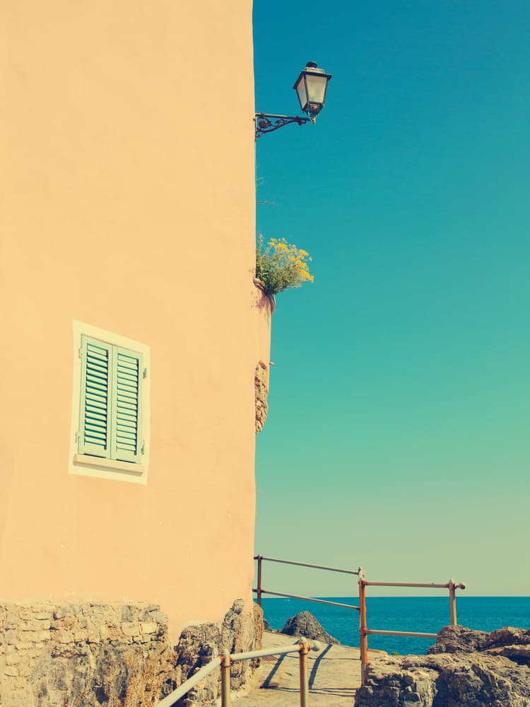 Peach House Ocean Path by Massimo Della Latta — canvas wall art