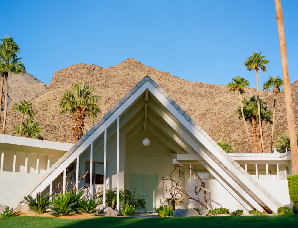 Palm Springs A-Frame House by Bethany Young — canvas wall art