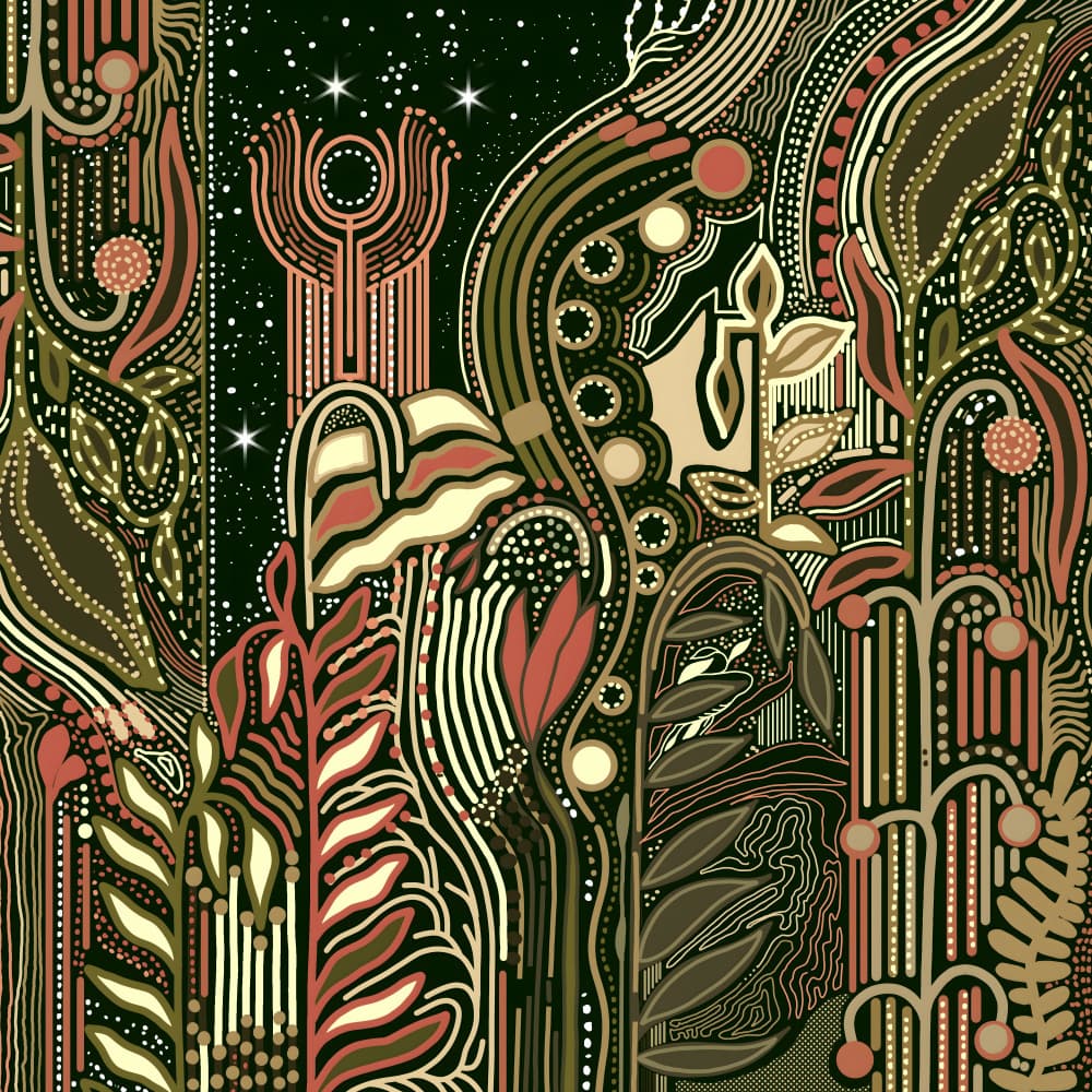 Celestial Botanical Dream by Josie George — canvas wall art