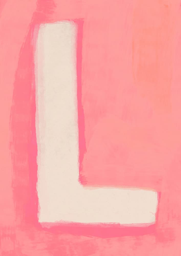 L(pink) by Treechild — canvas wall art