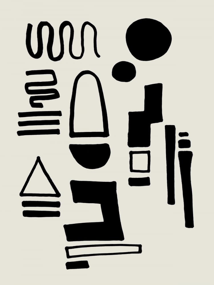 Modern Abstract Shapes by Ejaaz Haniff — canvas wall art