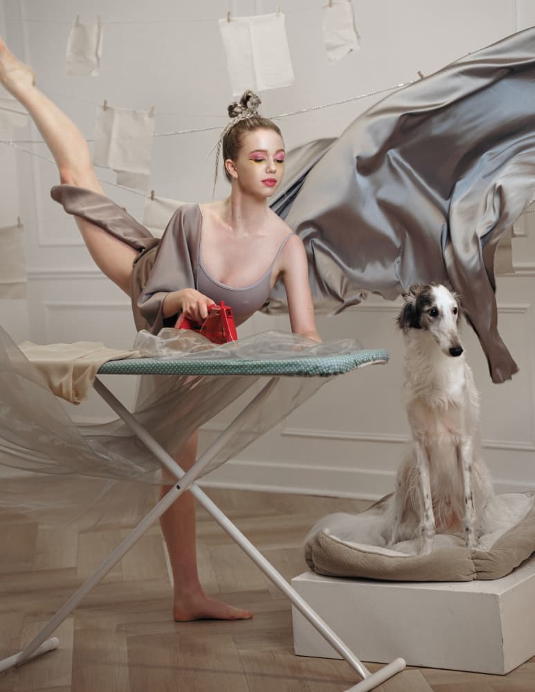 Surreal Domestic Ballet by Yasin Hasanian — canvas wall art