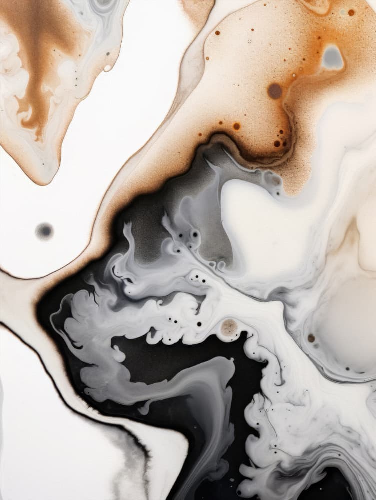 Coffee Cream Marble by Bilge Paksoylu — canvas wall art