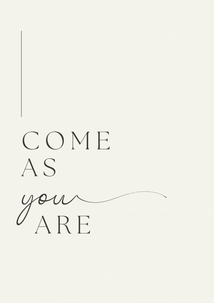 Elegant Come As You Are by ART of living — canvas wall art