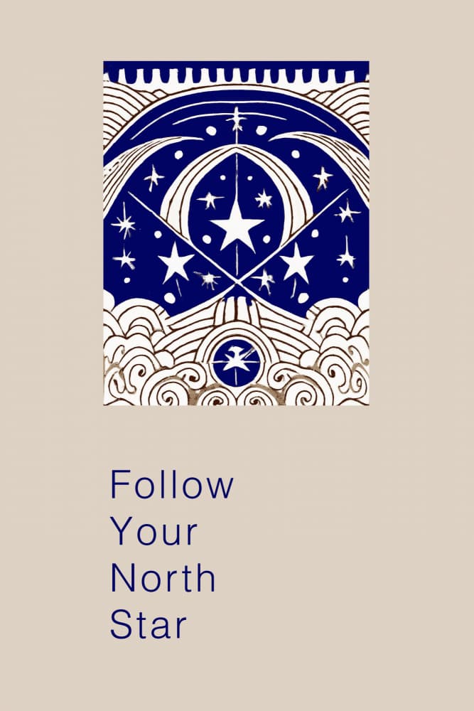 Follow Your North Star by casa cartissi — canvas wall art