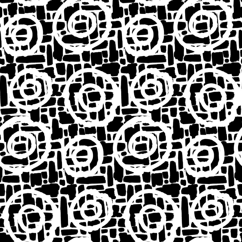 Abstract Black White Circles by Marika Barsrsind β canvas wall art