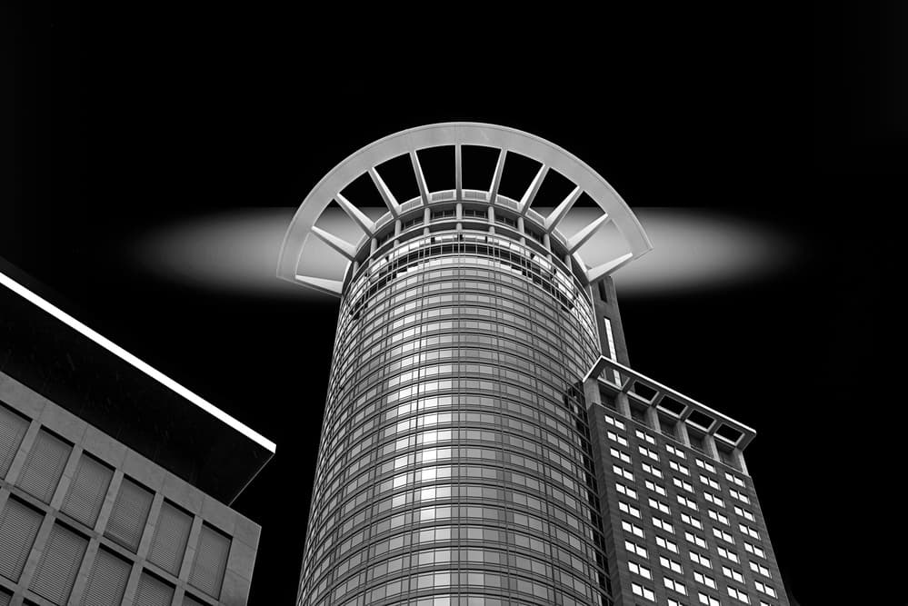 Sleek Tower Rising by Roland Weber — canvas wall art