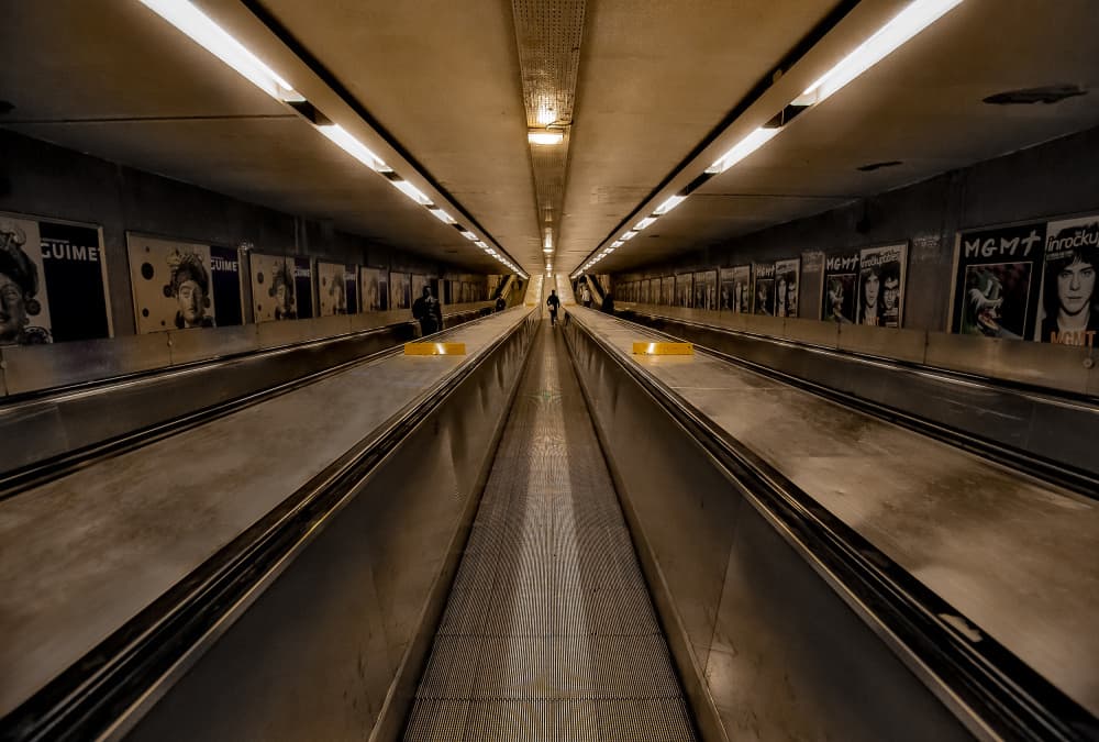 Deep Metro Walkway by Rodrigo Marin — canvas wall art