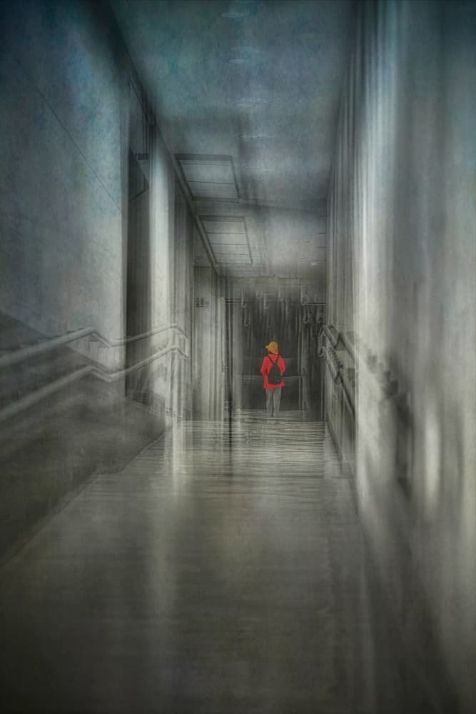 Red Jacket Journey by MingLun Tsai (蔡明倫) — canvas wall art
