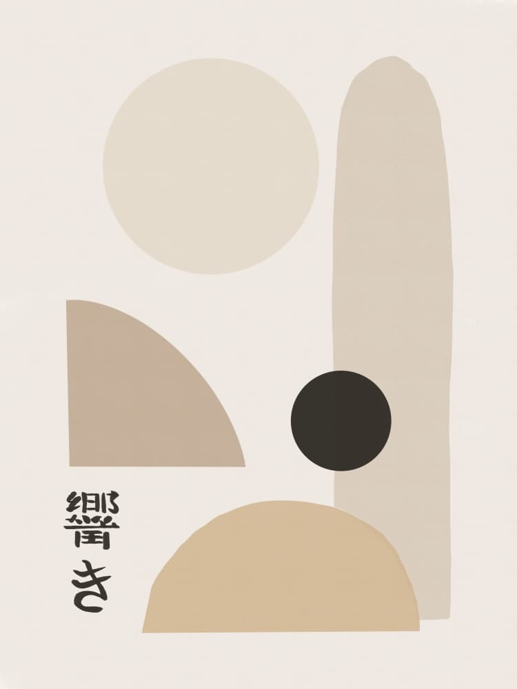 Calm Japanese Shapes by Little Dean — canvas wall art