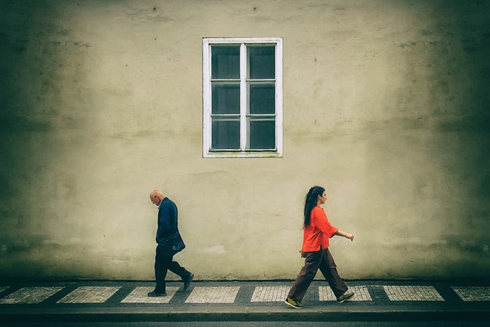 City Walkers Passing By by Rico Cavallo — canvas wall art