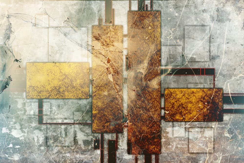 Urban Grunge Geometry by Rafal Kulik — canvas wall art