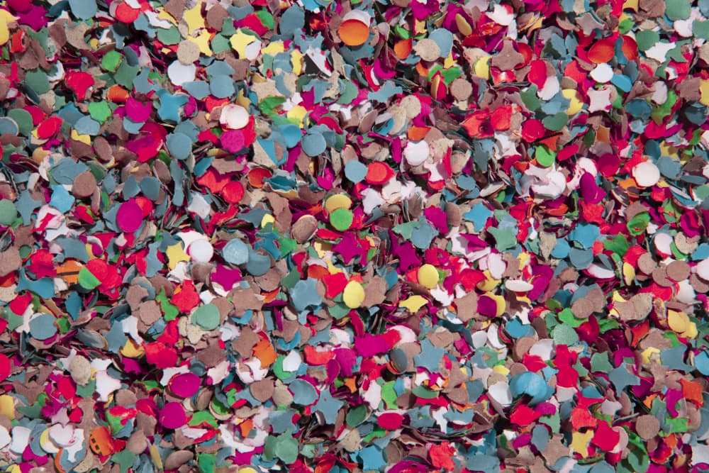 Colorful Confetti Scatter by Julia Ramiro — canvas wall art