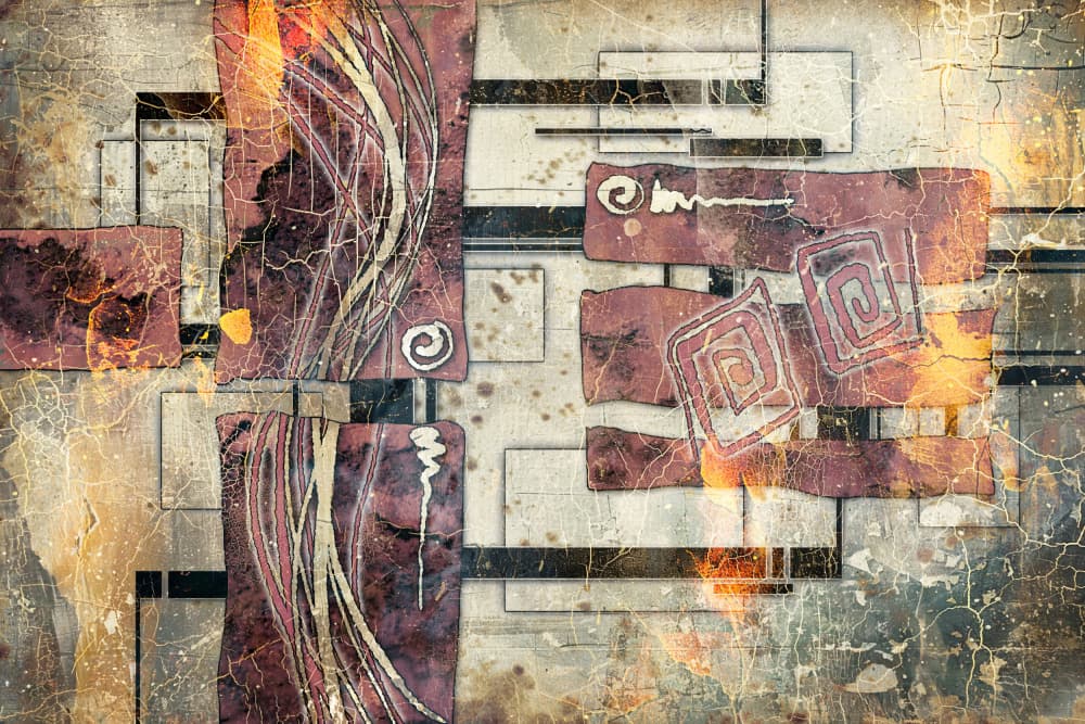 Rustic Textured Abstract by Rafal Kulik — canvas wall art