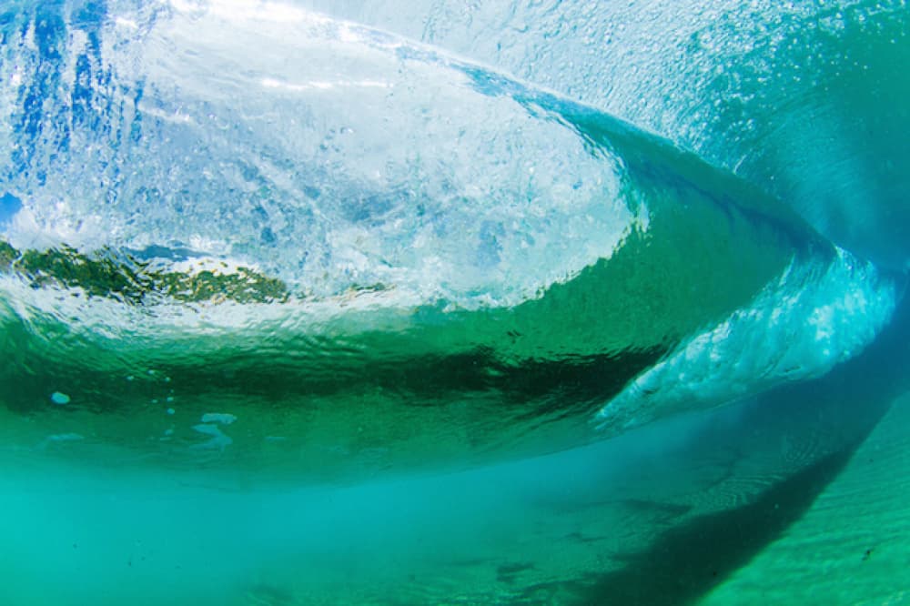 Vibrant Underwater Wave by Tyler Walker — canvas wall art